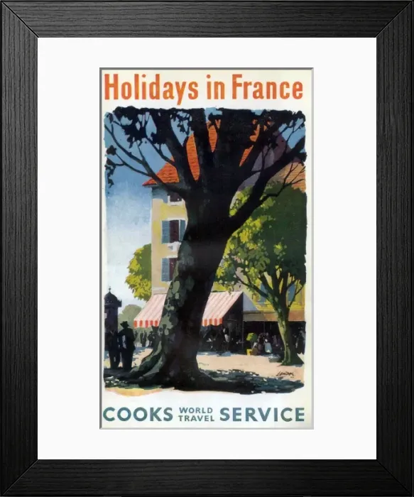 Framed Print : France. Thomas Cook Brochure Cover - France. Date: 1952 Framed Print : France. Thomas Cook Brochure Cover - France. Date: 1952