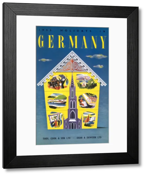 Framed Print : Germany. Thomas Cook Brochure Cover - Germany. Date: 1955 Framed Print : Germany. Thomas Cook Brochure Cover - Germany. Date: 1955