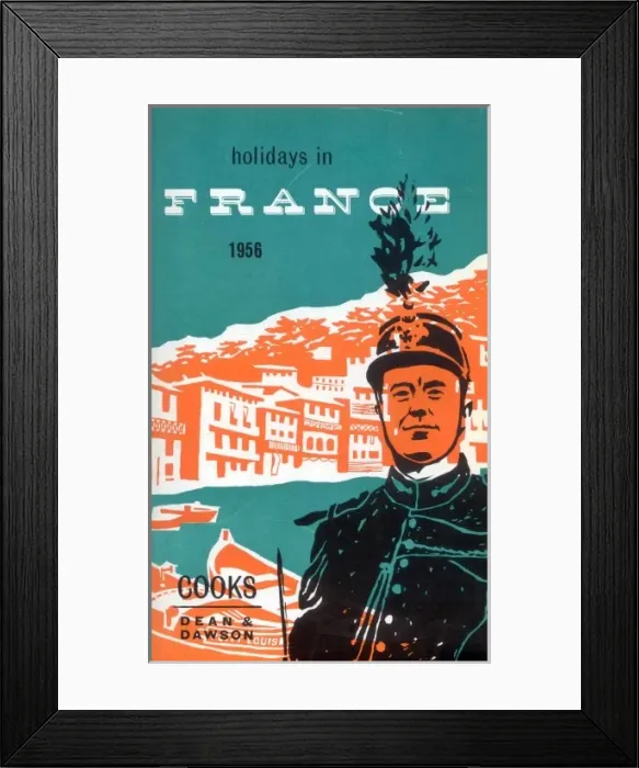 Framed Print : France. Thomas Cook Brochure Cover - France. Date: 1956 Framed Print : France. Thomas Cook Brochure Cover - France. Date: 1956