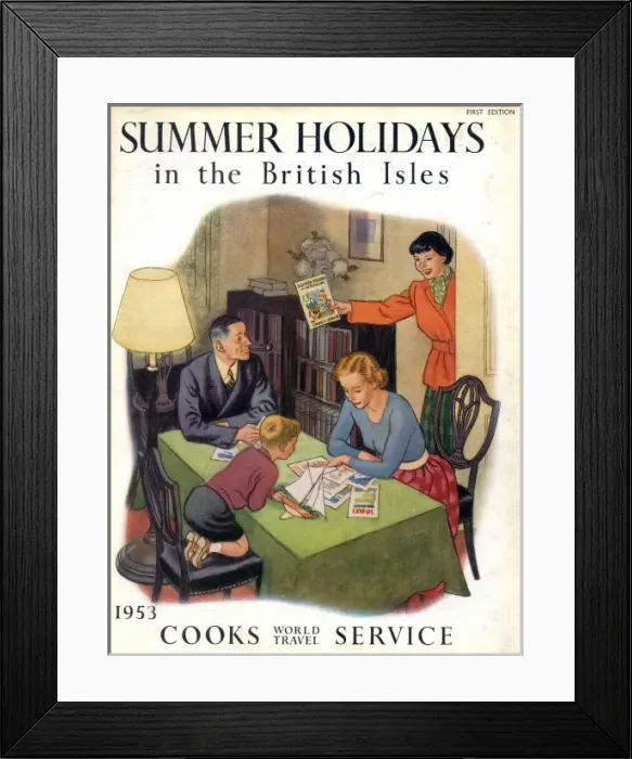 Framed Print : Summer Holidays in the British Isles Framed Print : Summer Holidays in the British Isles