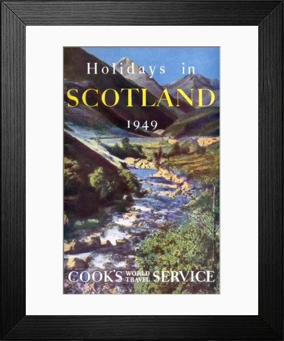 Framed Print : Scotland. Thomas Cook Brochure Cover - Scotland. Date: 1949 Framed Print : Scotland. Thomas Cook Brochure Cover - Scotland. Date: 1949