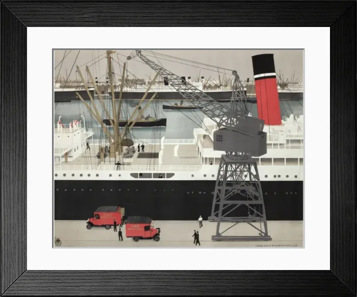 Framed Print : Loading mails at the docks in London Framed Print : Loading mails at the docks in London