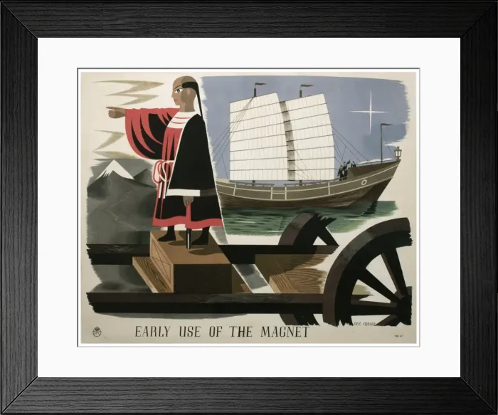 Framed Print : Early use of the magnet Framed Print : Early use of the magnet