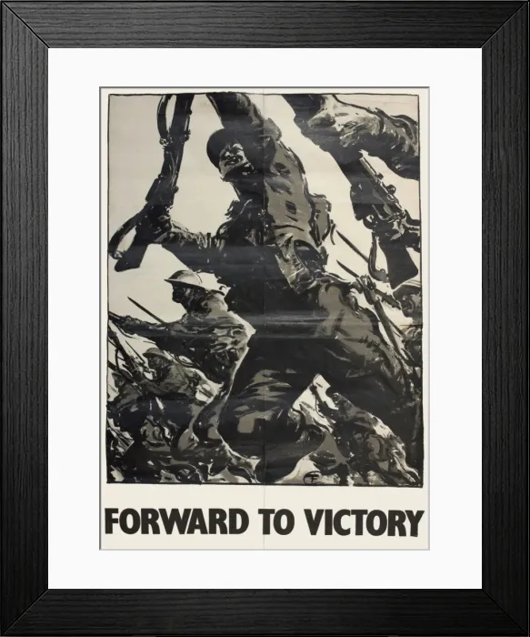 Framed Print : Forward to Victory - WW2 poster Framed Print : Forward to Victory - WW2 poster
