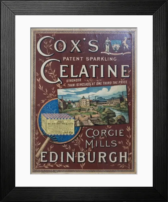 Framed Print : Coxs Gelatine Gorgie Mills Edinburgh Framed Print : Coxs Gelatine Gorgie Mills Edinburgh