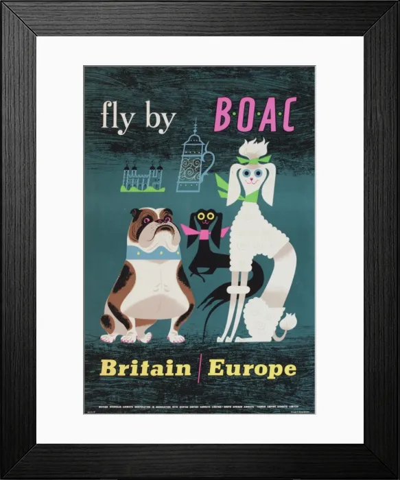Framed Print : BOAC poter Framed Print : BOAC poter
