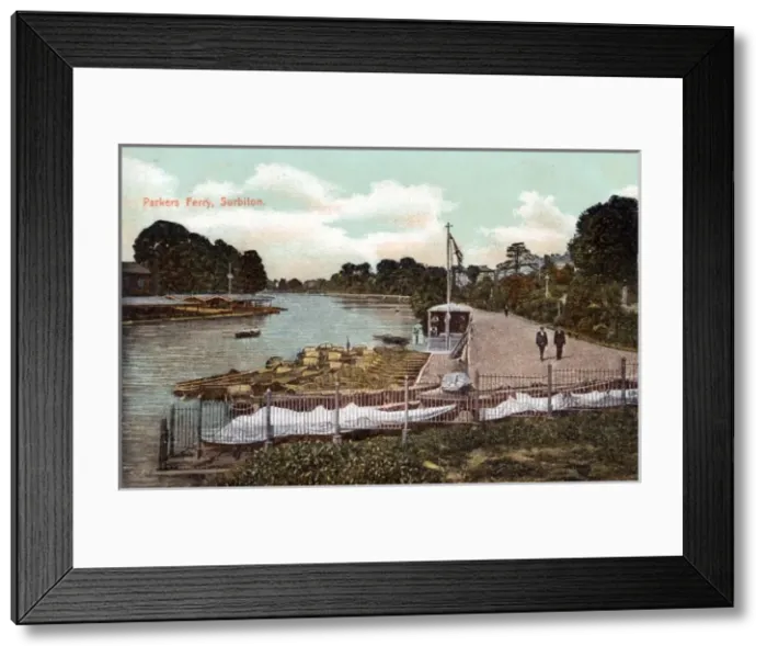 Framed Print : Surbiton, Parkers Ferry Framed Print : Surbiton, Parkers Ferry