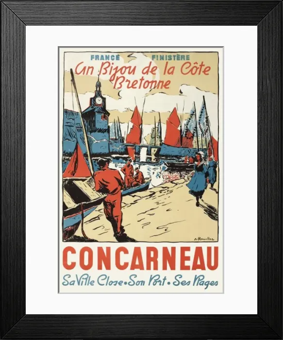 Framed Print : French fishing village Framed Print : French fishing village
