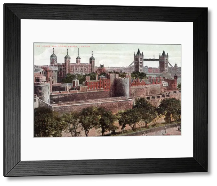 Framed Print : London, the Tower and Tower Bridge Framed Print : London, the Tower and Tower Bridge