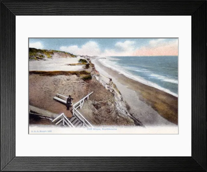 Framed Print : Bournemouth. Southbourne, Cliff steps Framed Print : Bournemouth. Southbourne, Cliff steps
