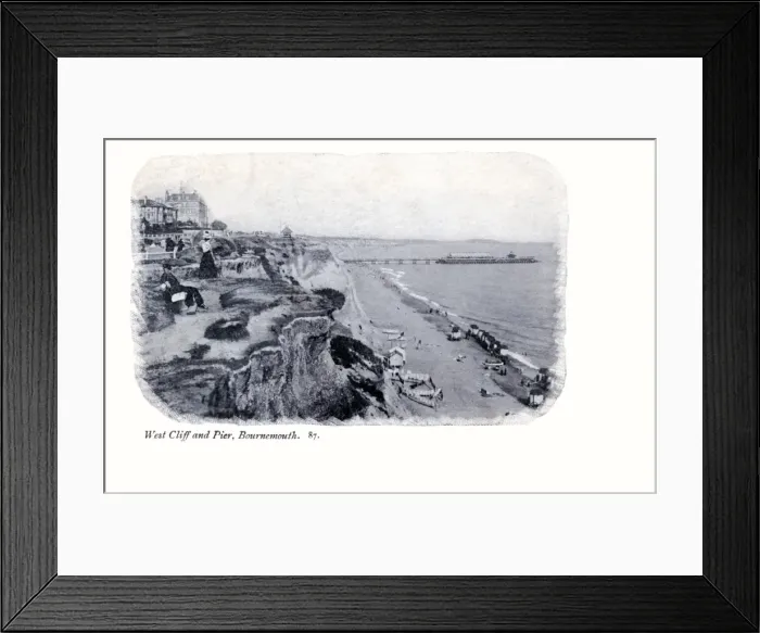 Framed Print : Bournemouth. West Cliff and Pier Framed Print : Bournemouth. West Cliff and Pier