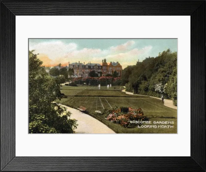 Framed Print : Bournemouth. Boscombe Gardens looking North Framed Print : Bournemouth. Boscombe Gardens looking North