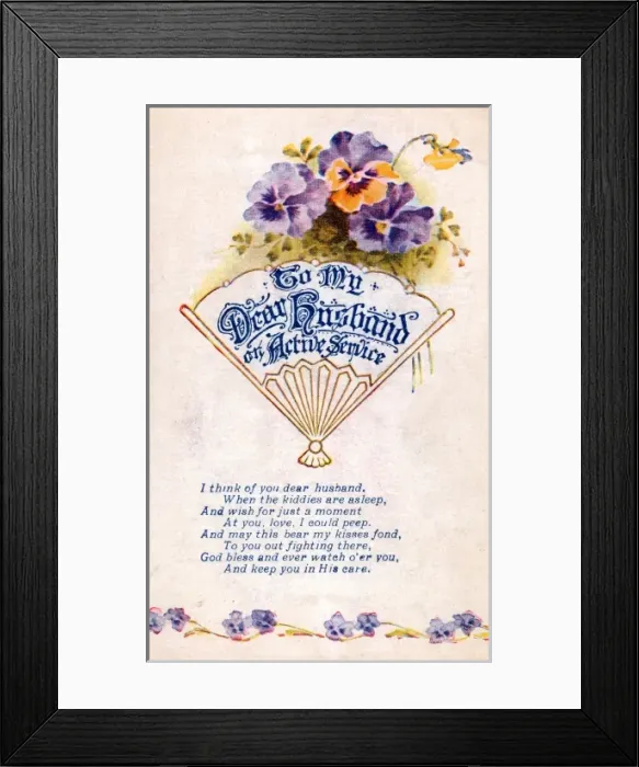 Framed Print : Romantic Postcard Framed Print : Romantic Postcard