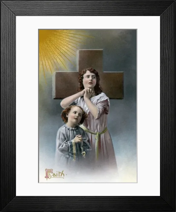 Framed Print : Religious Postcard. Faith Framed Print : Religious Postcard. Faith