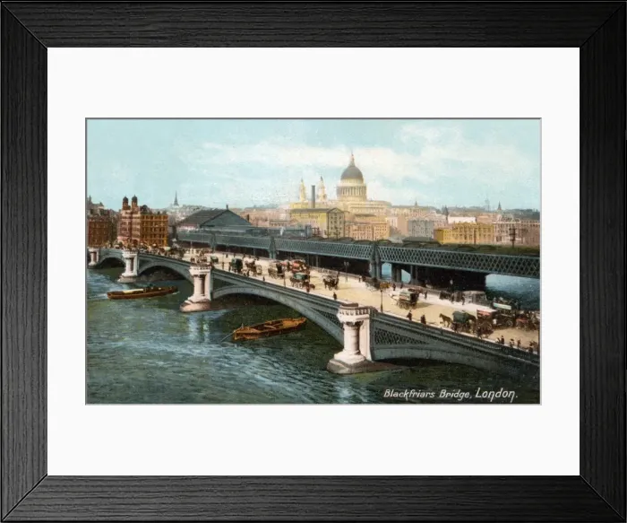 Framed Print : London, Blackfriars Bridge Framed Print : London, Blackfriars Bridge