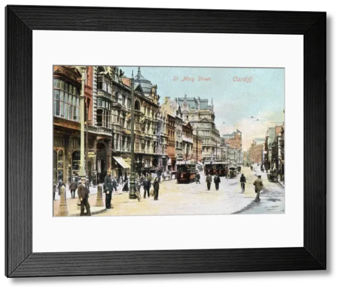 Framed Print : Cardiff, St Mary Street Framed Print : Cardiff, St Mary Street