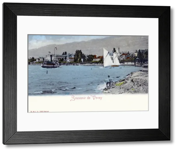 Framed Print : Souvenir de Vevey Framed Print : Souvenir de Vevey