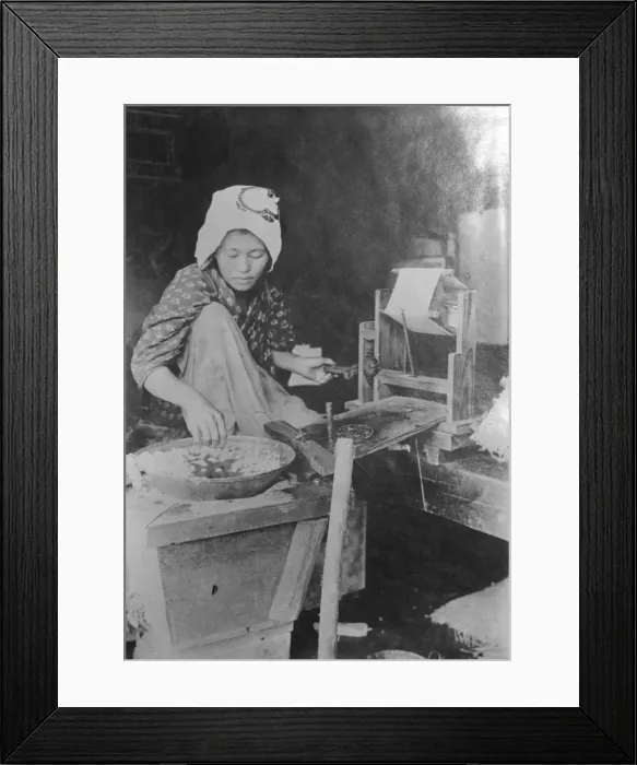 Framed Print : Japanese Silk Worker Framed Print : Japanese Silk Worker