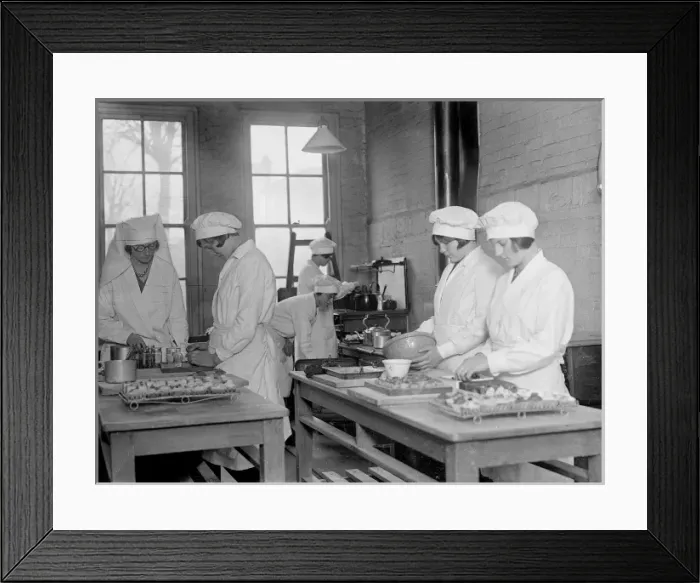Framed Print : Cookery Class 1930S Framed Print : Cookery Class 1930S