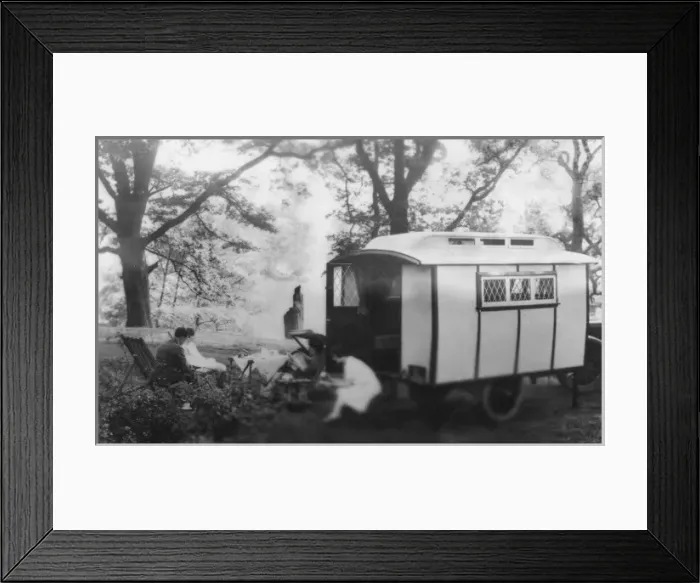 Framed Print : Camping Caravan Holiday Framed Print : Camping Caravan Holiday