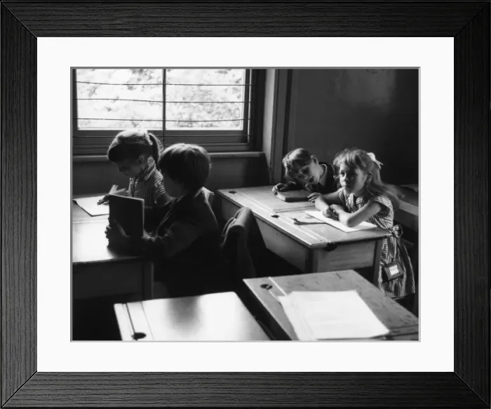 Framed Print : Copying Schoolboy Framed Print : Copying Schoolboy