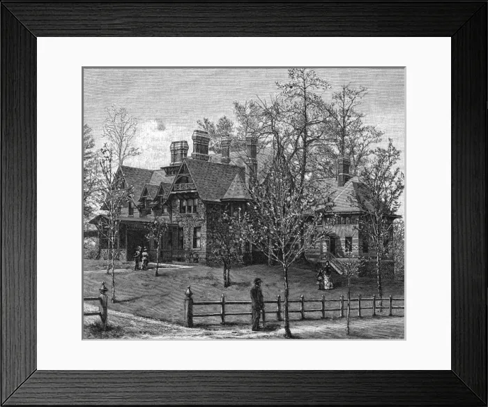 Framed Print : Twain home Hartford Framed Print : Twain home Hartford
