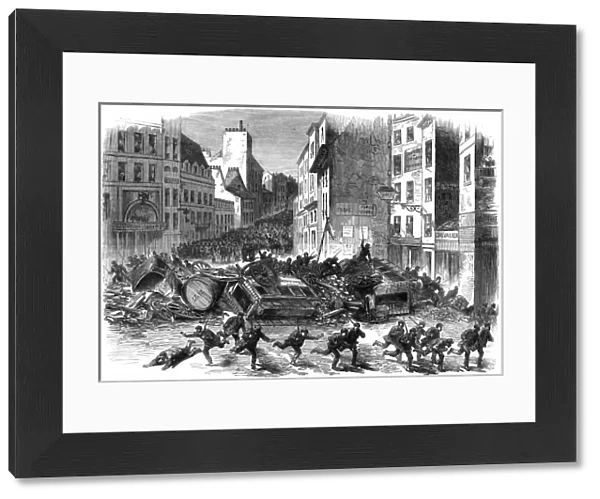 Barricades in the Faubourg du Temple; Franco-Prussian War, 1