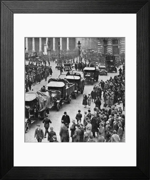 Framed Print : The General Strike - convoy of meat supplies Framed Print : The General Strike - convoy of meat supplies