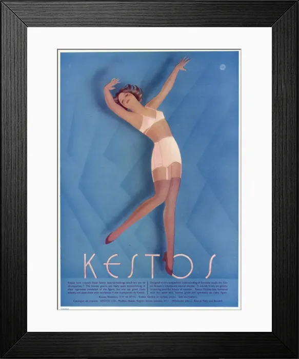 Framed Print : Advert for Kestos lingerie 1933 Framed Print : Advert for Kestos lingerie 1933