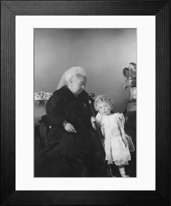 Framed Print : Queen Victoria and the future Edward VIII