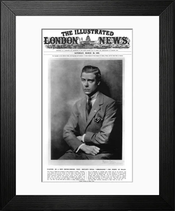 Framed Print : Illustrated London News front cover of the Prince of Wales Framed Print : Illustrated London News front cover of the Prince of Wales