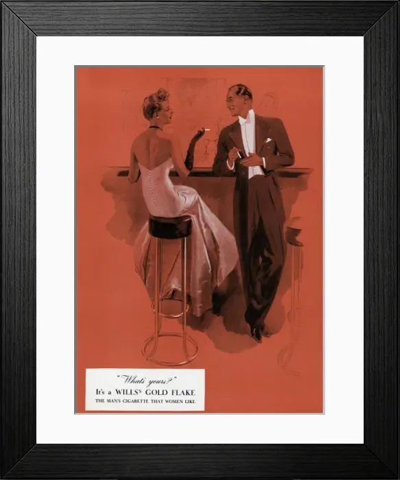 Framed Print : Advert for Wills Gold Flake cigarettes 1939 Framed Print : Advert for Wills Gold Flake cigarettes 1939