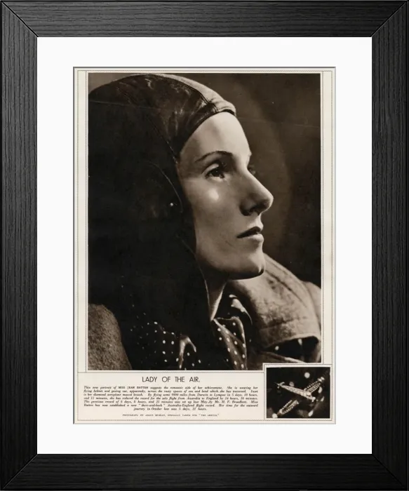 Framed Print : Jean Batten in 1937 Framed Print : Jean Batten in 1937