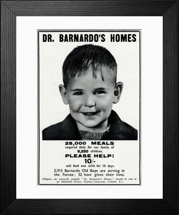 Framed Print : Advert for Dr. Barnardos homes 1941 Framed Print : Advert for Dr. Barnardos homes 1941