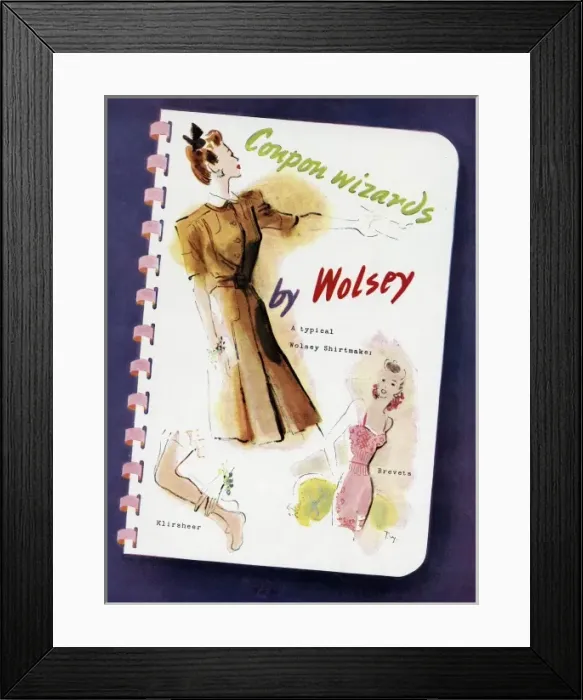 Framed Print : Advert for Wolsey womens clothing 1943 Framed Print : Advert for Wolsey womens clothing 1943