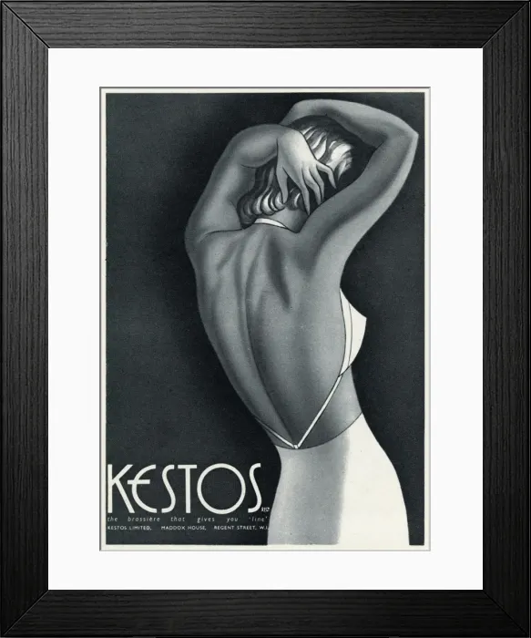 Framed Print : Advert for Kestos lingerie 1940 Framed Print : Advert for Kestos lingerie 1940
