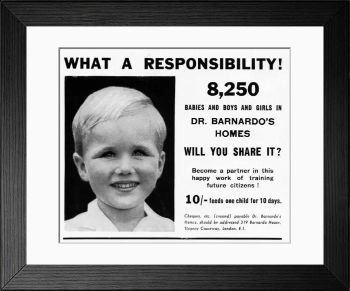 Framed Print : Advert for Dr. Barnardos homes 1941 Framed Print : Advert for Dr. Barnardos homes 1941