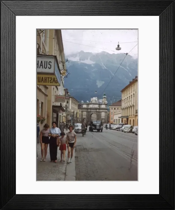 Framed Print : Street scene in Innsbruck, Austria Framed Print : Street scene in Innsbruck, Austria
