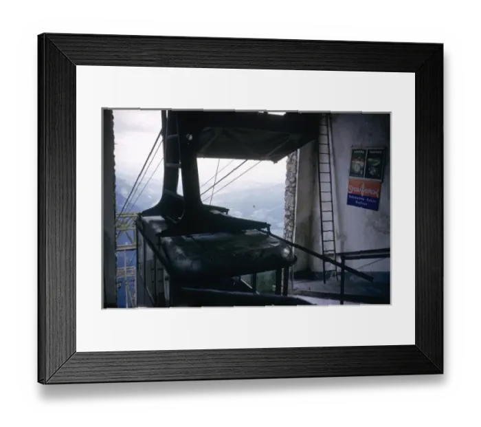 Framed Print : A cable car in the Austrian mountains