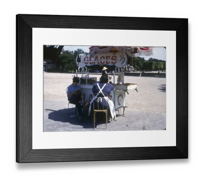 Framed Print : Ice cream vendor in the Dordogne, France Framed Print : Ice cream vendor in the Dordogne, France