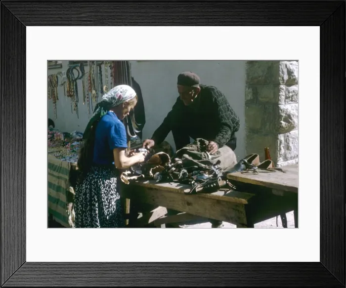 Framed Print : Street market in Yugoslavia Framed Print : Street market in Yugoslavia