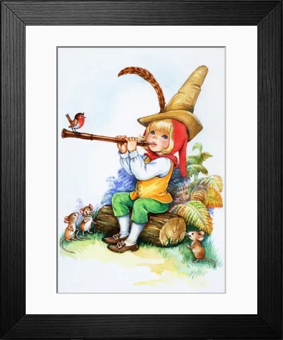 Framed Print : Fairy tale flute player Framed Print : Fairy tale flute player