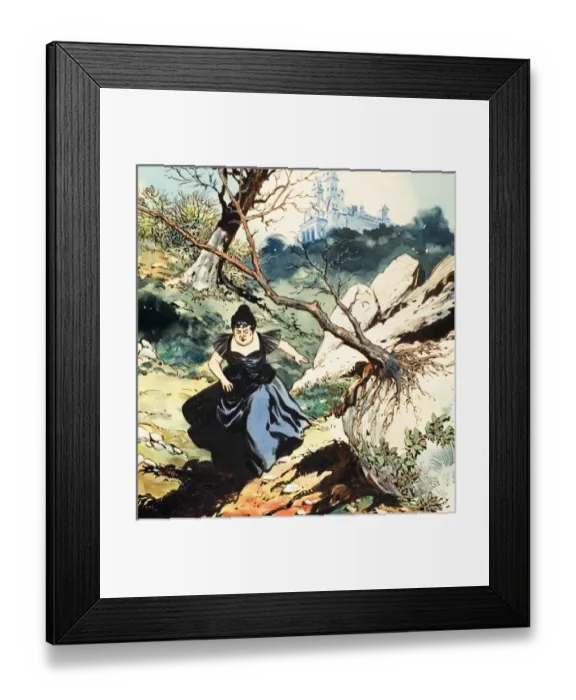 Framed Print : Princess Petal and the Green Page Framed Print : Princess Petal and the Green Page