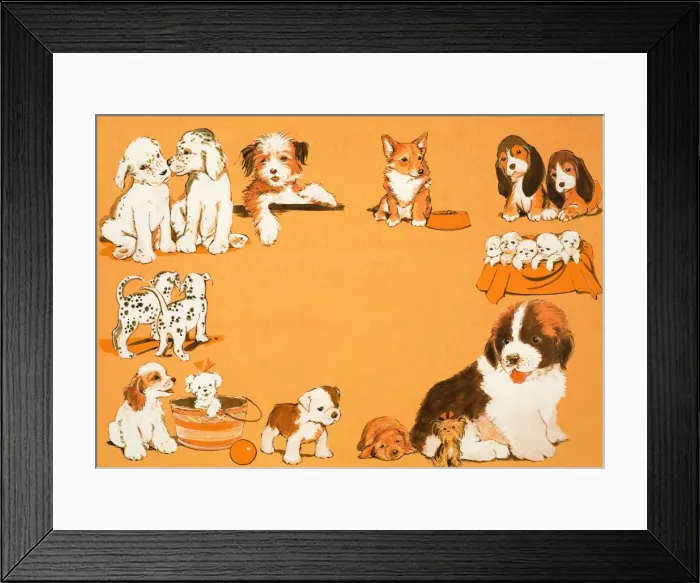 Framed Print : Puppy dogs Framed Print : Puppy dogs