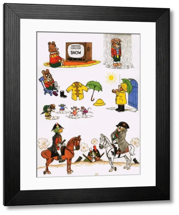 Framed Print : Unidentified cartoons Framed Print : Unidentified cartoons
