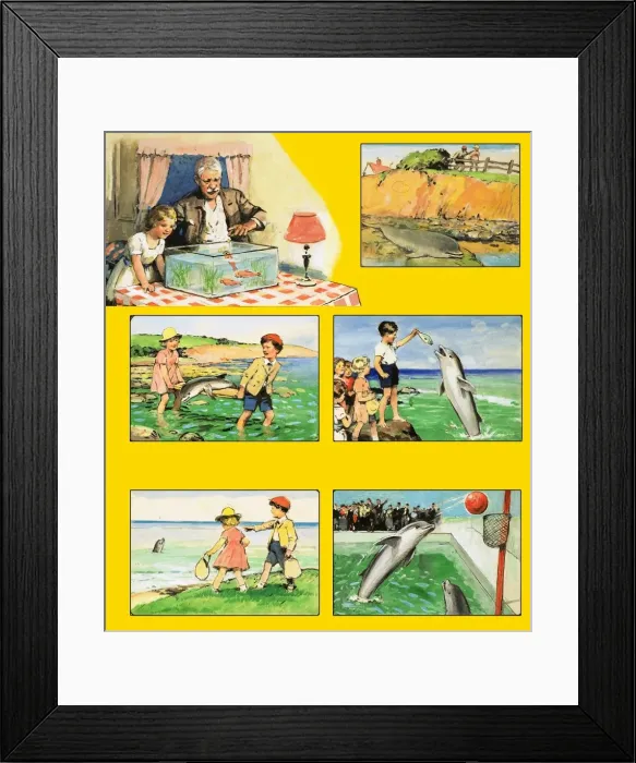 Framed Print : Out and About with Uncle Ben: Playing with dolphins Framed Print : Out and About with Uncle Ben: Playing with dolphins