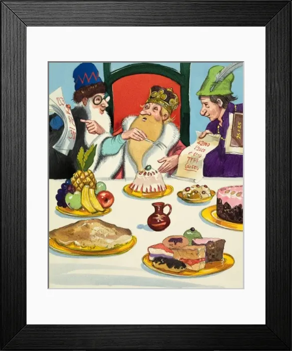 Framed Print : Ministers interrupt the new gnome kings meal Framed Print : Ministers interrupt the new gnome kings meal