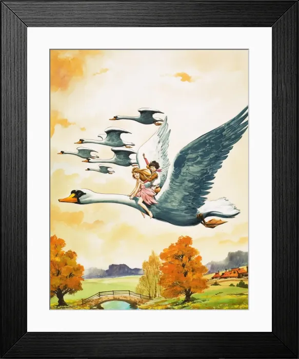 Framed Print : The Little Swan Maiden Framed Print : The Little Swan Maiden