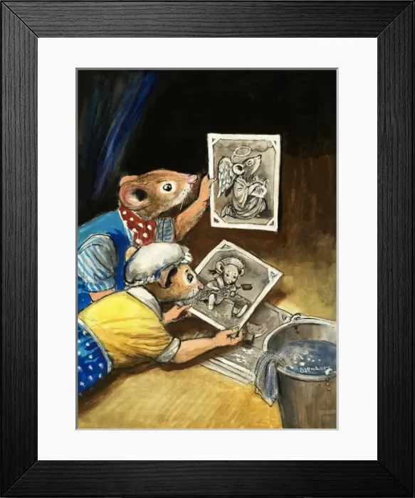 Framed Print : Town Mouse and Country Mouse Framed Print : Town Mouse and Country Mouse