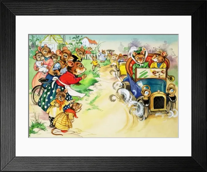 Framed Print : Town Mouse and Country Mouse Framed Print : Town Mouse and Country Mouse